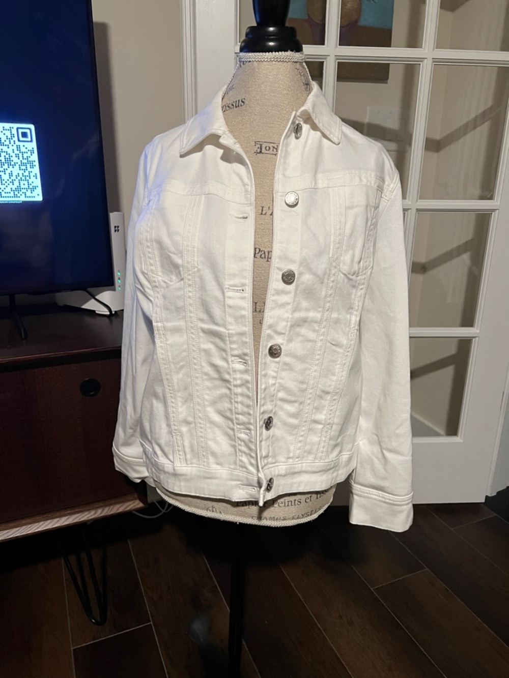 Chico's White Denim Jacket - Classic Button-Up Jean Jacket